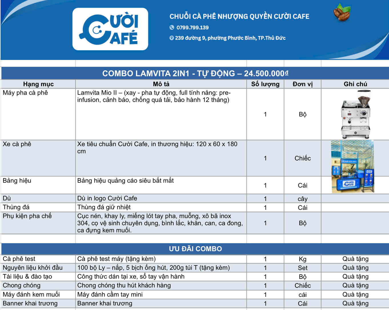 Combo Mio II 24.500.000đ